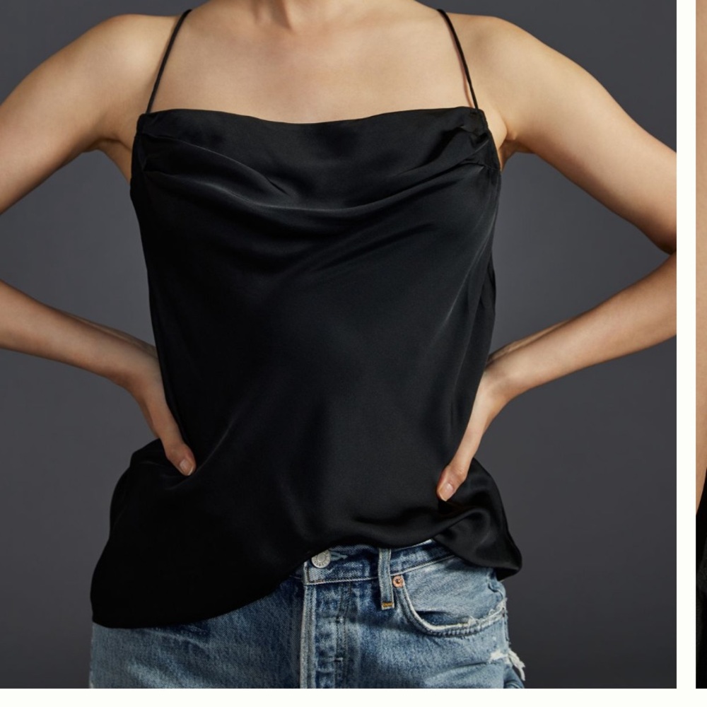 NWT! Anthropologie Silky Cowl Neck Cami